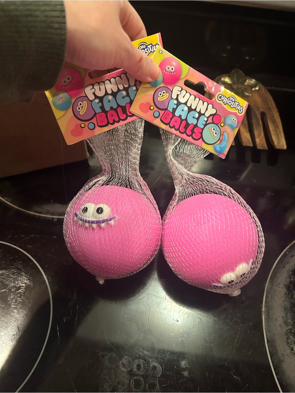 Funny Face Balls - Pink Squeeze Sensory Toy